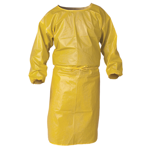 KleenGuard A70 Chemical Spray Protection Smock, Polypropylene, Yellow, 34" W x 44" L Chandler Sales