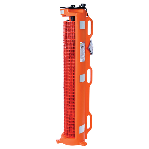 Wheeled Barrier, 50' L, Plastic, Orange Chandler Sales