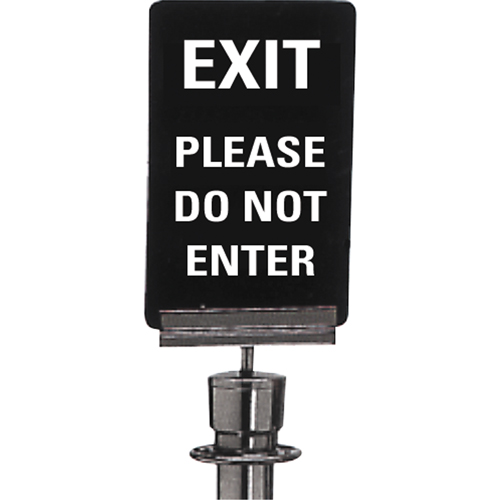 "Exit: Please Do Not Enter" Crowd Control Sign, 11" x 7", Plastic, English Chandler Sales