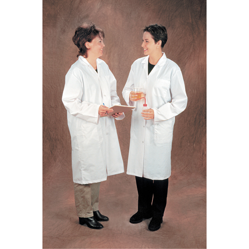 Lab Coats, Poly-Cotton, Small, White Chandler Sales