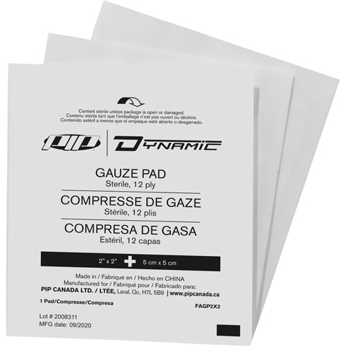 Gaze Dynamic, Tampon, 2" lo x 2" la, St&eacute;rile, Dispositif m&eacute;dical Classe 1 Chandler Sales