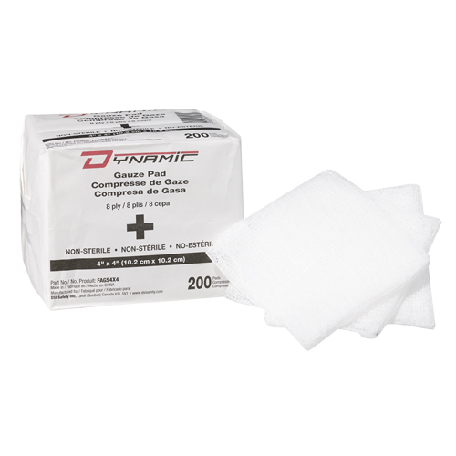 &eacute;ponge de gaze Dynamic, Tampon, 4" lo x 4" la, Dispositif m&eacute;dical Classe 1 Chandler Sales