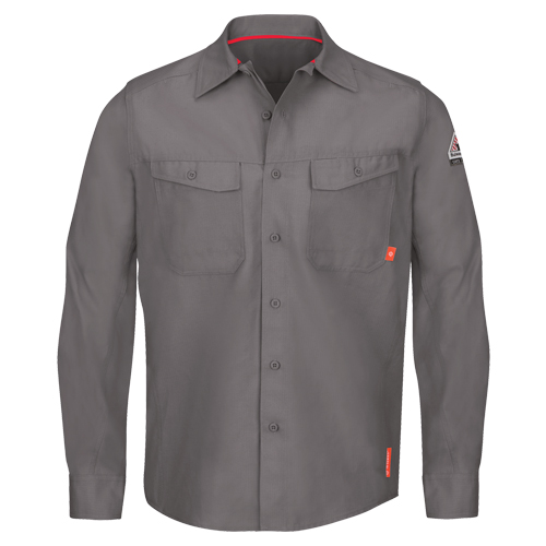 IQ Endurance&reg; Men's Work Shirts, Small, Grey Chandler Sales