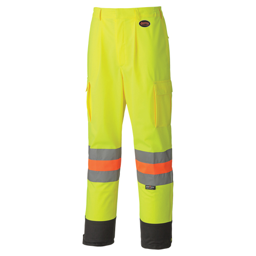 6009 Pantalon de s&eacute;curit&eacute; routi&egrave;re respirant, Polyester, T-petit, Jaune lime haute visibilit&eacute; Chandler Sales