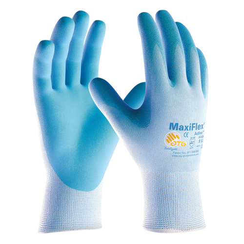 ATG MaxiFlex&reg; Ultra Lightweight Coated Gloves, 6/X-Small, Foam Nitrile Coating, 15 Gauge, Nylon Shell Chandler Sales