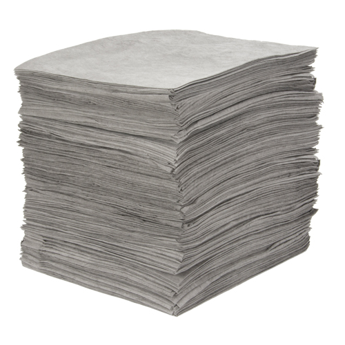 Feuilles absorbantes souffl&eacute;es de premi&egrave;re qualit&eacute;, Universel, 15" x 18", 25 gal. d'absorption Chandler Sales