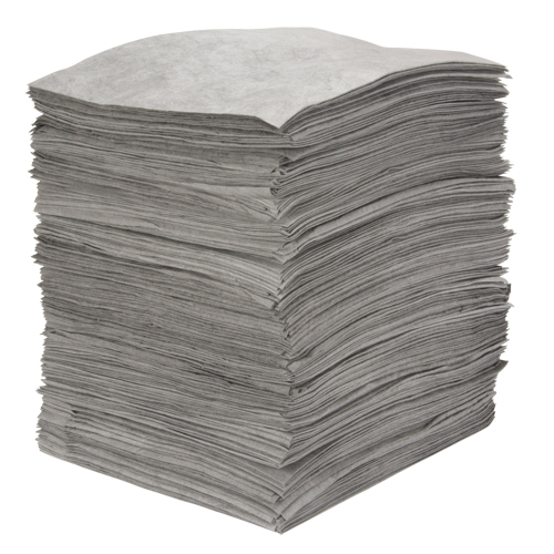 Feuilles absorbantes souffl&eacute;es de premi&egrave;re qualit&eacute;, Universel, 15" x 18", 30 gal. d'absorption Chandler Sales