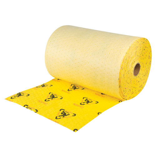 Premium Caution Rolls, Heavyweight, 150' L x 24" W, 37.6 gal. Absorbancy Chandler Sales
