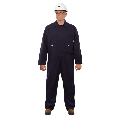 UltraSoft&reg; Arc Flash & FR Coveralls, Size 46, Navy Blue, 12.4 cal/cm2 Chandler Sales