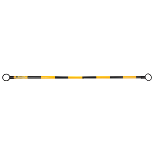 Telescopic Barricade Bar, 85" Extended Length, Black/Yellow Chandler Sales