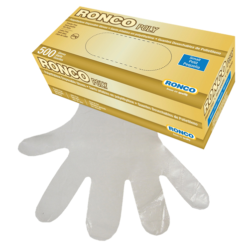 Disposable Glove, Small, Polyethylene, 1-mil, Powder-Free, Clear Chandler Sales
