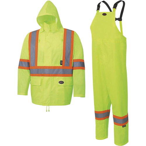 5619 Habit de pluie Oxford 150D, Polyester, 2T-Grand, Jaune lime haute visibilit&eacute; Chandler Sales