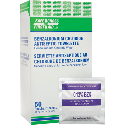 Lingettes antiseptiques au chlorure de benzalkonium, Serviette, Antiseptique Chandler Sales