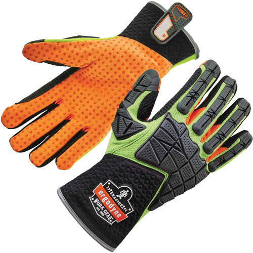 Gants &agrave; dos absorbeur d'impacts ProFlex 925F(X), Petit, Paume en Cuir refendu, Poignet &agrave; enfiler Chandler Sales