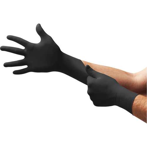 MidKnight&reg; Exam Gloves, Large, Nitrile, 4.7-mil, Powder-Free, Black, Class 2 Chandler Sales
