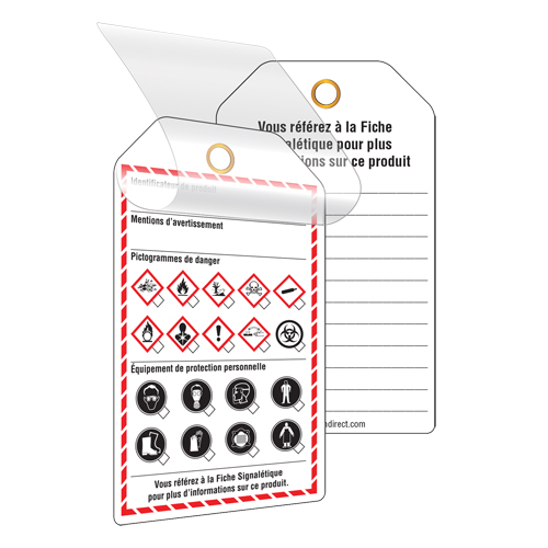 Self-Laminating Workplace Tags, Cardstock, 3-3/8" W x 5-3/4" H, French Chandler Sales