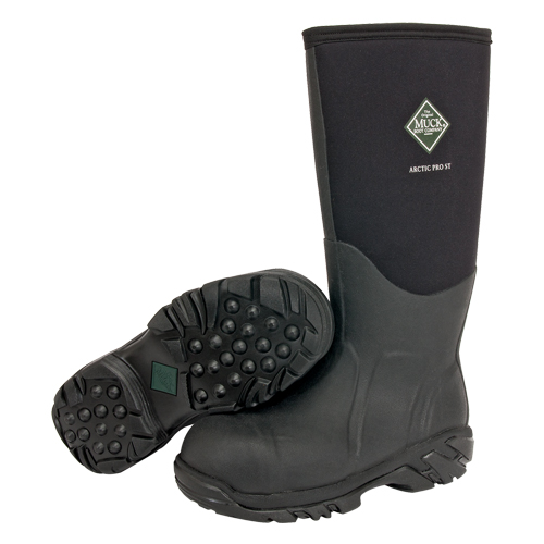 Bottes de travail pour les conditions extr&ecirc;mes Arctic Pro, Caoutchouc, Embout Acier, Pointure 8, Semelle R&eacute;sistant aux perforations Chandler Sales