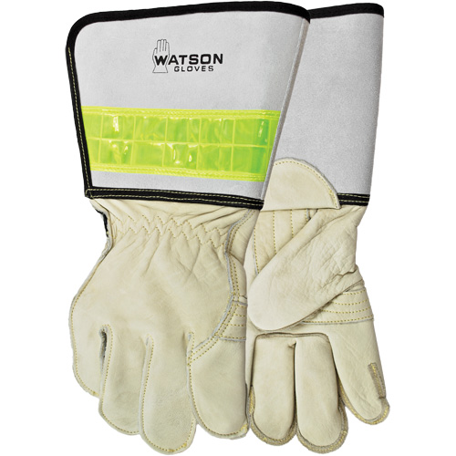 Gants de soudage pour monteur de ligne pour disjoncteur, Cuir fleur de vache, Taille Moyen Chandler Sales