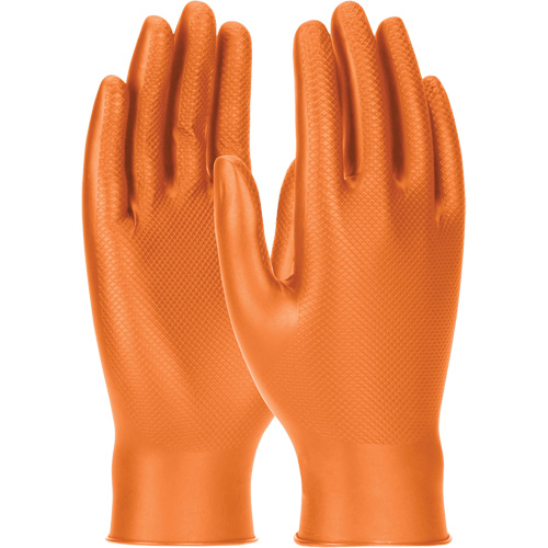 Grippaz Skins Ambidextrous Disposable Gloves, Small, Nitrile, 6-mil, Powder-Free, Orange Chandler Sales