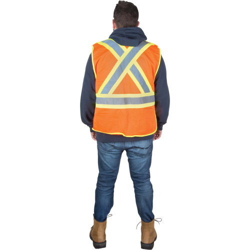 Flame-Resistant Surveyor Vest, High Visibility Orange, X-Large, Polyester Chandler Sales
