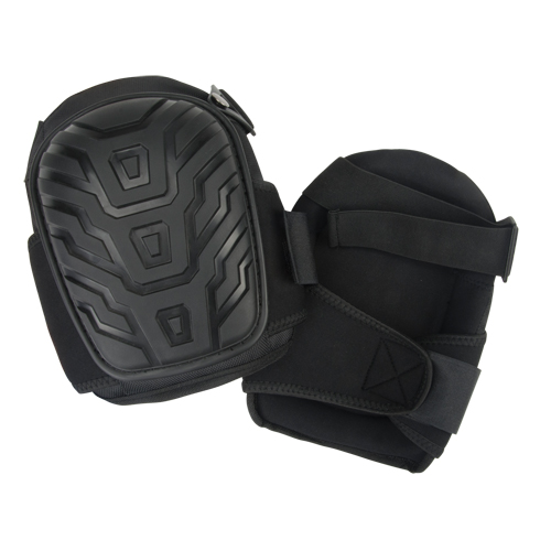 PVC Cap Knee Pads, Buckle/Hook and Loop Style, Plastic Caps, Foam Pads Chandler Sales