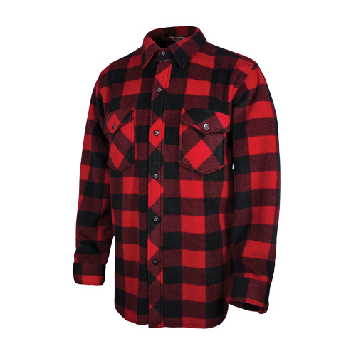 Chemise &agrave; carreaux en molleton solaire, Hommes, Grand, Rouge Chandler Sales
