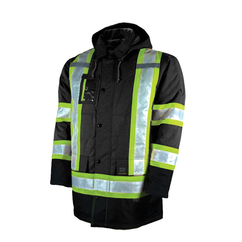 Lined Safety Parka, Black, Large Chandler Sales