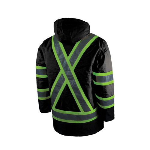 Lined Safety Parka, Black, Large Chandler Sales