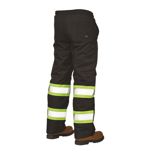 Pantalons &agrave; enfiler de s&eacute;curit&eacute; doubl&eacute;s, Polyester, Grand, Noir Chandler Sales