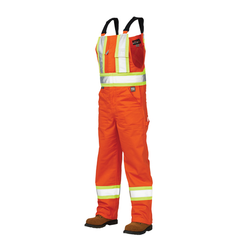 Unlined Safety Overalls, Poly-Cotton, Large, High Visibility Orange Chandler Sales