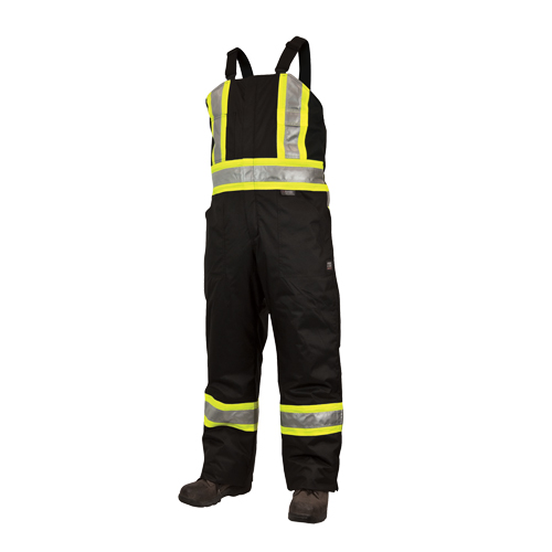 Salopettes de s&eacute;curit&eacute; doubl&eacute;e, Polyester/Polyur&eacute;thane, Grand, Noir Chandler Sales