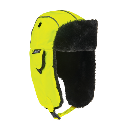 Chapeau de trappeur classique N-Ferno 6802, Doublure en Fourrure synth&eacute;tique, Moyen/Petit, Vert lime haute visibilit&eacute; Chandler Sales