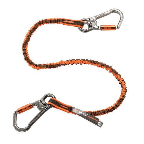Squids&reg; 3119F(x) Double-Locking Tool Lanyard with Swivel, Bungee, Dual Carabiner Chandler Sales