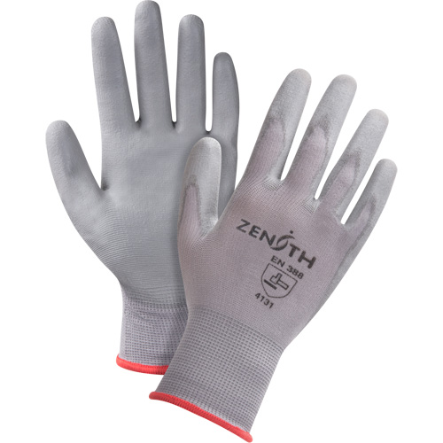 DMF-Free Coated Gloves, 9/Large, Polyurethane Coating, 15 Gauge, Nylon Shell Chandler Sales