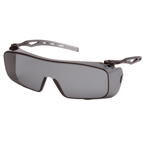 Cappture OTG Safety Glasses, Grey/Smoke Lens, Anti-Fog, ANSI Z87+/Meets/Exceeds CSA Z94.3 Chandler Sales