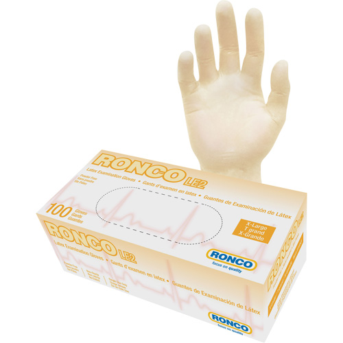 Gants jetables, T-Grand, Latex, 4 mils, Sans poudre, Naturel, Classe 2 Chandler Sales
