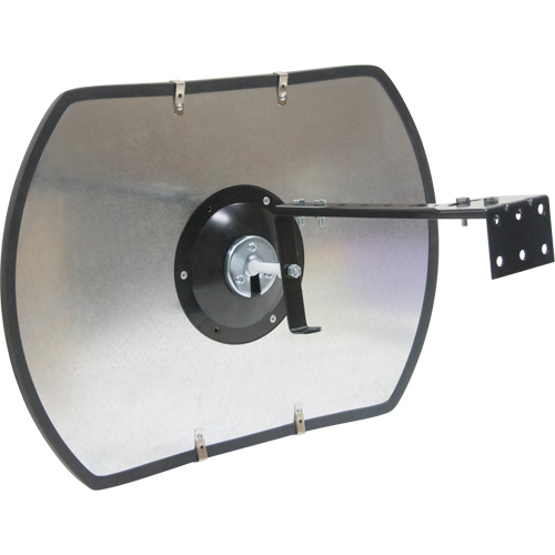 Miroir convexe rectangulaire/rond avec support, 20" h x 30" la, Int&eacute;rieur/Ext&eacute;rieur Chandler Sales