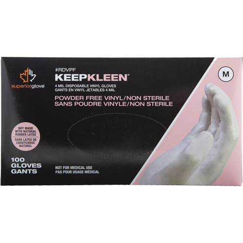 Gants jetables, Petit, Vinyle, 4 mils, Sans poudre, Blanc Chandler Sales