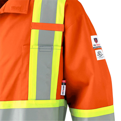 7702 FR Hi-Vis Safety Coveralls, Size 36, Orange Chandler Sales