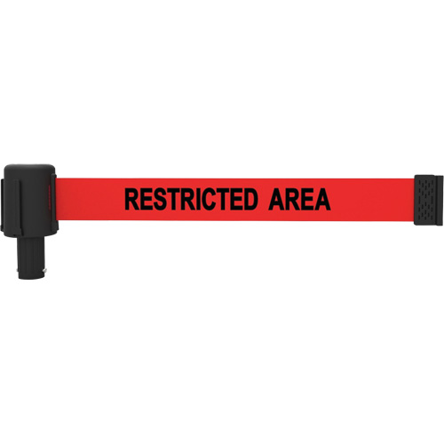 Cassette de banni&egrave;re PLUS, Restricted Area, 15', Ruban Rouge Chandler Sales