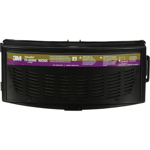 Cartouche multigaz/haute efficacit&eacute; Versaflo, Ammoniac/dioxyde de chlore/Gaz de chlore/Chlorure d'hydrog&egrave;ne/Florure d'hydrog&egrave;ne/Mercure/M&eacute;thylamine/Vapeur organique/Particules/SO2 Dioxyde de soufre, Paquet de 1 Chandler Sales