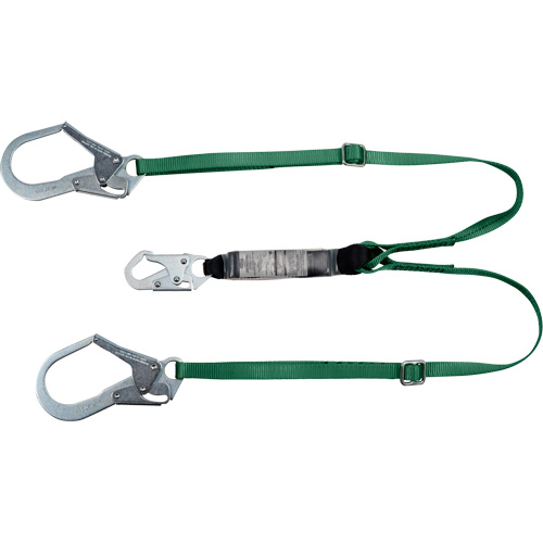 V-Series Lanyard, 6', Rebar Hook Center, Snap Hook Leg Ends, Polyester Chandler Sales