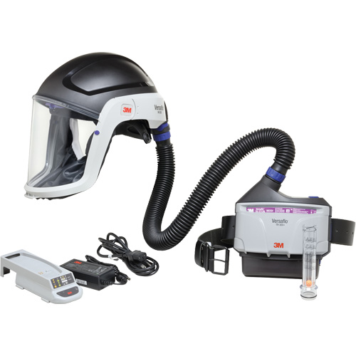 Ensemble APR &agrave; &eacute;puration d'air motoris&eacute; pour industrie lourde Versaflo, Capuchon & visi&egrave;re, Pile Lithium-ion Chandler Sales