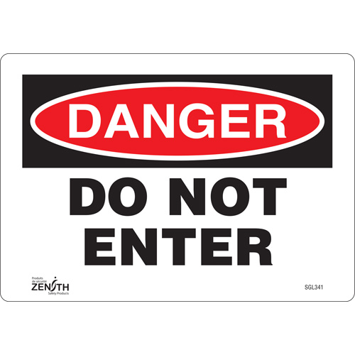 Enseigne Do Not Enter, 7" x 10", Vinyle, Anglais Chandler Sales
