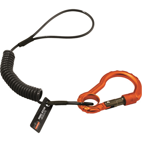 Squids&reg; 3156 Tool Lanyard, Coil, Carabiner/Loop Chandler Sales