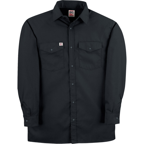 Twill Work Shirt with Snap, Men's, Medium (Tall), Black Chandler Sales