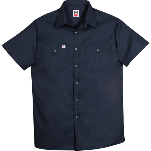 Chemise de travail &agrave; manches courtes en tissu crois&eacute;, Hommes, 4T-Grand, Bleu marine Chandler Sales