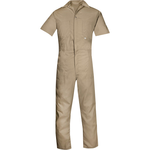Short-Sleeved Coveralls, Men's, Tan, Size 4X-Large Chandler Sales