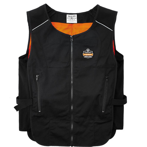 Veste de refroidissement &agrave; changement de phase l&eacute;g&egrave;re avec sachets 6260 Chill-Its, Petit/Moyen, Noir Chandler Sales
