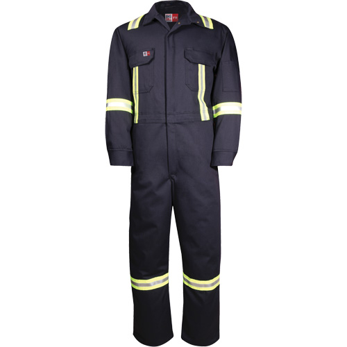 Westex UltraSoft&reg; Deluxe Coveralls with Reflective Material, Size 36, Navy Blue, 8.7 cal/cm² Chandler Sales